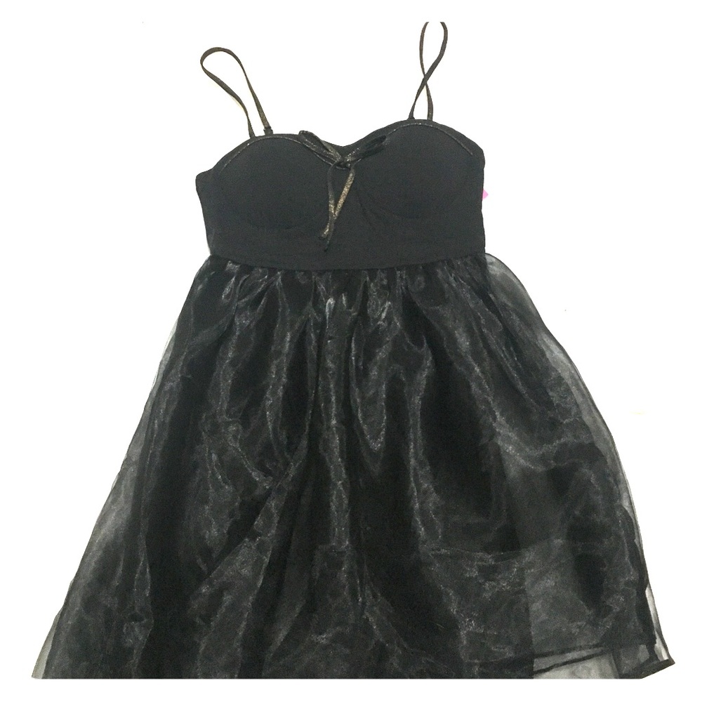 Brand new black spaghetti strap tulle skirt dress